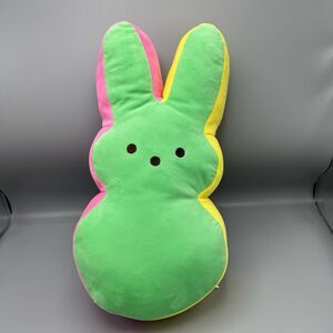 2022 Peeps Large Pastel Colored Stuffed Bunny Plush Easter Bunny Embroided 17"T
